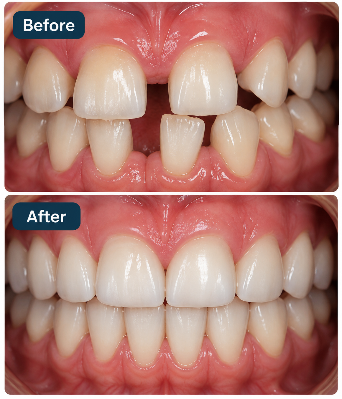 Smile Correction Before and After